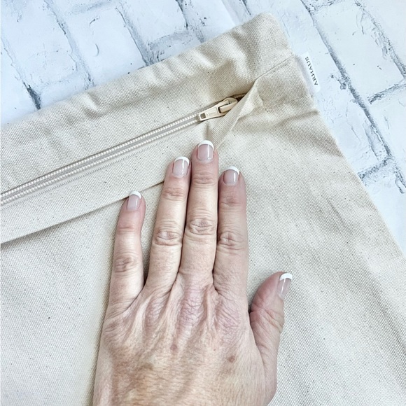 Arhaus cream and black cotton pillow cover - Picture 5 of 8